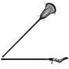 StringKing Womens Complete 2 Pro Defense Lacrosse Stick with Metal 3 Pro Shaft and Women's Type 4 Mesh (Black/Black) view 4