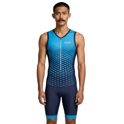 Team KONA Triathlon Race Suit (Small, Blue)