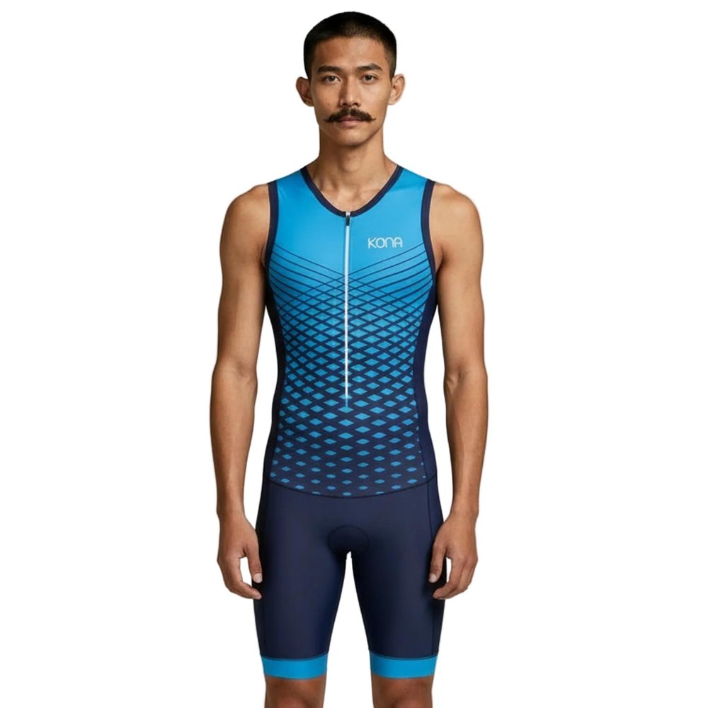 Team KONA Triathlon Race Suit (Small, Blue)