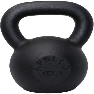 Apollo Athletics 1-Piece Solid Cast Iron Kettlebells - Ideal for Strength Training, Building Muscles, 45LB
