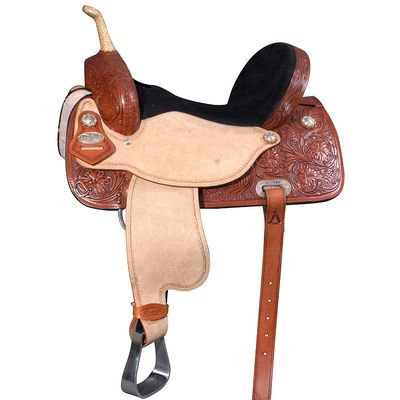 HILASON Western Horse Saddle in American Leather Flex Tree Barrel Trail | for Horses