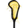 StringKing Womens Complete 2 Pro Midfield Lacrosse Stick with Metal 3 Pro Shaft and Women's Type 4 Mesh (Black/Yellow) view 2