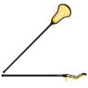 StringKing Womens Complete 2 Pro Midfield Lacrosse Stick with Metal 3 Pro Shaft and Women's Type 4 Mesh (Black/Yellow) view 4