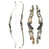 64 Inch Takedown Recurve Bow Hunting Bow 30-50lbs Long Bow Right Handed ILF Bow Riser with Carbon Arrows for Adult Shooting Target Practice (Camo Set, 45lbs) view 2