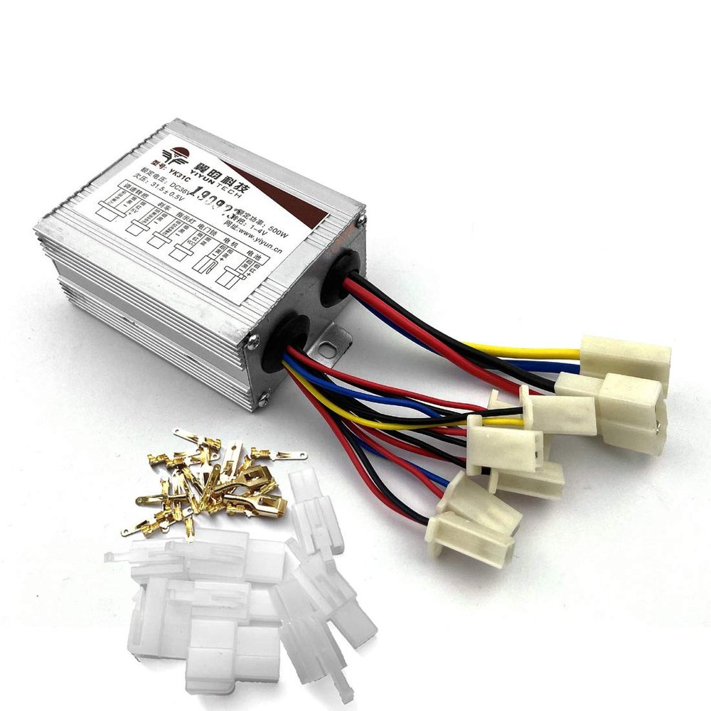 450W Brushed Motor Controller with Corresponding Terminal Plugs Compatible with Electric Scooter Brush DC Motor MY1020 (48V)