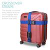 Navaris TSA Luggage Strap - Secure Adjustable Strap for Suitcases with Combination Lock - Lockable Cross Case Travel Belt for Luggage with ID Tag view 4