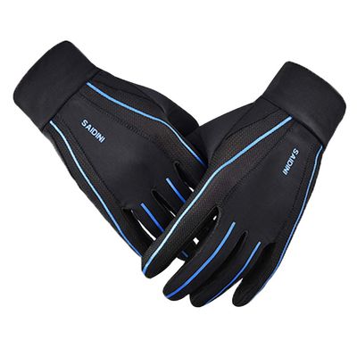 MioCloth Driving Cycling Breathable Anti Slip UV Protection Touchscreen Work Glove Full Finger Glove (Black, M)