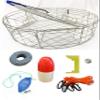 KUFA Stainless Steel Round Crab Trap with sacrificial Anode Zinc & 1/4" x 100' Lead core Sinking Line,13'' Red/White Float,Harness,Caliper,Bait Bag Combo (CT120+CAQ34+ZIN1) view 1