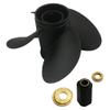 ARKDOZA 4 Blade Aluminum Propeller for Tohatsu/Nissan 60-140HP Outboard 15 Spline Tooth RH Interchangeable Hub (12.8 (Dia) x 19 (Pitch)) view 3