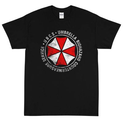 Absurd Ink Umbrella UBCS Distressed T-Shirt (US, Alpha, 4X-Large, Regular, Regular, Black)