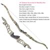 64 Inch Takedown Recurve Bow Hunting Bow 30-50lbs Long Bow Right Handed ILF Bow Riser with Carbon Arrows for Adult Shooting Target Practice (Earth Set, 40lbs) view 3