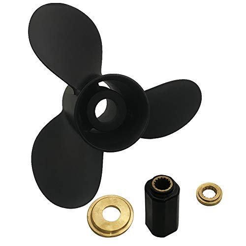 ARKDOZA Aluminum Propeller for Yamaha Outboard 60-140HP 3 Blade RH 15 Tooth Interchangeable hub (12 3/4 (Dia) x 21 (Pitch))