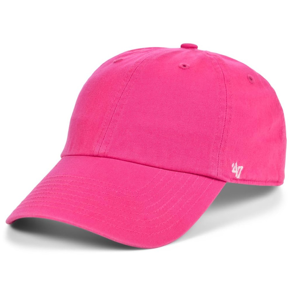 '47 Blank Classic Clean Up Cap, Adjustable Plain Baseball Hat for Men and Women  Magenta