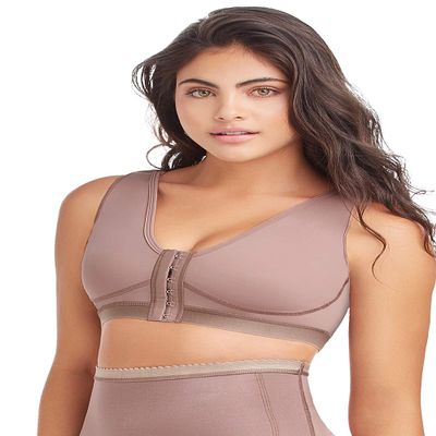 Deli by Fajas D'Prada Posture Corrector Bra with Enhancement, Cocoa, 36