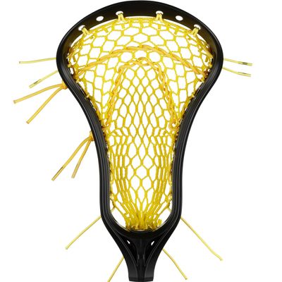 StringKing Womens Legend W Lacrosse Head Strung with Women's Type 4 Mesh (Black/Yellow)