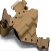 GunfightersINC Kenai Chest Holster for a SIG P228/229, Right Hand, Mas/Grey-Coyote Tan view 2