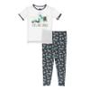 KicKee Pants Short Sleeve Piece Print Pajama Set (Stone Domestic Animals - 18-24 Months) view 1