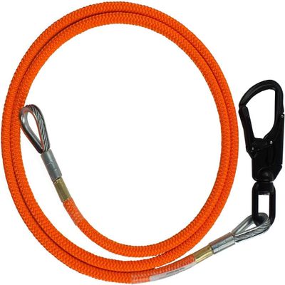 Steel Core Flip Line, 1/2 in x 10 ft - USA Made, Aluminum Swivel, Arborist Equipment