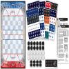 MasterPieces NHL Full League Version Checkers Board Game Team Color, 13" x 21" view 2