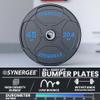 Synergee Bumper Plates  Durable Olympic Weight Plates, Low-Bounce Rubber for Strength Training, Powerlifting, and Functional Workouts. view 2