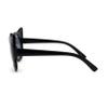 SA106 Girls Kitty Cat Ear Whisker Flower Cat Eye Sunglasses All Black view 3