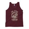 Vintage Style Jiu-Jitsu Fighter Martial Arts Unisex Tank Top Tri-Cranberry view 1