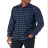 Amazon Essentials Men's Long-Sleeve Flannel Shirt, Black Blue Buffalo Plaid, Small view 1