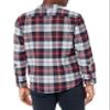 Amazon Essentials Men's Long-Sleeve Flannel Shirt, Burgundy Grey Plaid, Large view 3