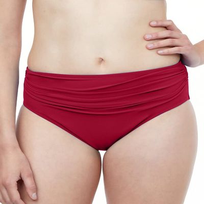 Profile by Gottex Women's Tutti Frutti Ruched High Waist Swim Bottom - Tummy Control, Tops Sold Separately