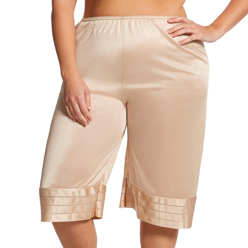 Shadowline Women's Plus Size Adjustable Length Culottes 6219 1X Nude