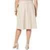 Bar III Womens Plus Striped Linen Blend Skirt Tan 16W view 2