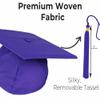 Happy Secret Matte Graduation Cap with 2026 Tassel for Adults Adjustable Elastic Unisex for High School College Ceremony Purple view 2