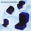 BENECREAT 10 Pack Velvet Ring Earring Box Gift Jewelry Box for Engagement, Wedding Gift Favor, Halloween Christmas Gift Packaging - Royal Blue view 4