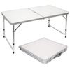 DaMaMonkey 4' Portable Folding Table, Height Adjustable Aluminum Table, for Indoor Outdoor Picnic Camping Party Wedding view 1