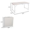 DaMaMonkey 4' Portable Folding Table, Height Adjustable Aluminum Table, for Indoor Outdoor Picnic Camping Party Wedding view 3