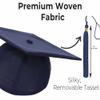 Happy Secret Matte Graduation Cap with 2026 Tassel for Adults Adjustable Elastic Unisex for High School College Ceremony Navy view 2