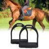 2PCS High Strength Stirrups, Black Engineering Plastics Stirrups with Non slip Rubber Pad Horse Riding Tool Accessories(small) view 3