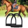 2PCS High Strength Stirrups, Black Engineering Plastics Stirrups with Non slip Rubber Pad Horse Riding Tool Accessories view 3