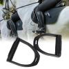 2PCS High Strength Stirrups, Black Engineering Plastics Stirrups with Non slip Rubber Pad Horse Riding Tool Accessories view 4