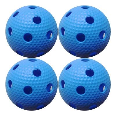 Salming Aero Floorball, Blue, Bag of Four. for All Levels of Floorball Play from Recreational Through International Competition.