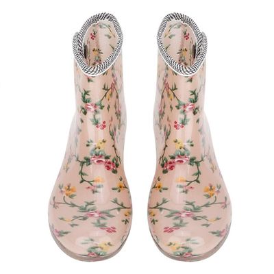 Fdit Women's Rain Boots, Anti-Slip, Round Toe, PVC Material, Stylish Design, Size 38, for Garden and Daily Use