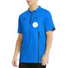 TopTie Men's Pro Soccer Referee 3 Piece Package, USSF Short Sleeve Referee Shirt, Hat and Metal Coach Whistle-Blue-XS view 4
