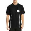 TopTie Men's Pro Soccer Referee 3 Piece Package, USSF Short Sleeve Referee Shirt, Hat and Metal Coach Whistle-Black-S view 3
