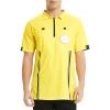 TopTie Men's Pro Soccer Referee 3 Piece Package, USSF Short Sleeve Referee Shirt, Hat and Metal Coach Whistle-Yellow-S view 3