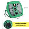 Pop Up Golf Chipping Net, Indoor/Outdoor Golfing Target Net Collapsible Portable Golf Hitting Net with 15 Training Balls and 2 Hitting Mats for Backyard Driving and Swing view 2