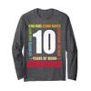 10th Birthday 10 Years Old Vintage Retro 120 Months Long Sleeve T-Shirt view 1