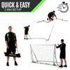 QuickPlay Kickster 6x4 Portable Soccer Goals for Backyard - Kids Collapsible Soccer Goal for U6 to U8 Training, Small Sided Games & Practice - Quick Setup Foldable Soccer Net with Carry Bag & Anchors view 3
