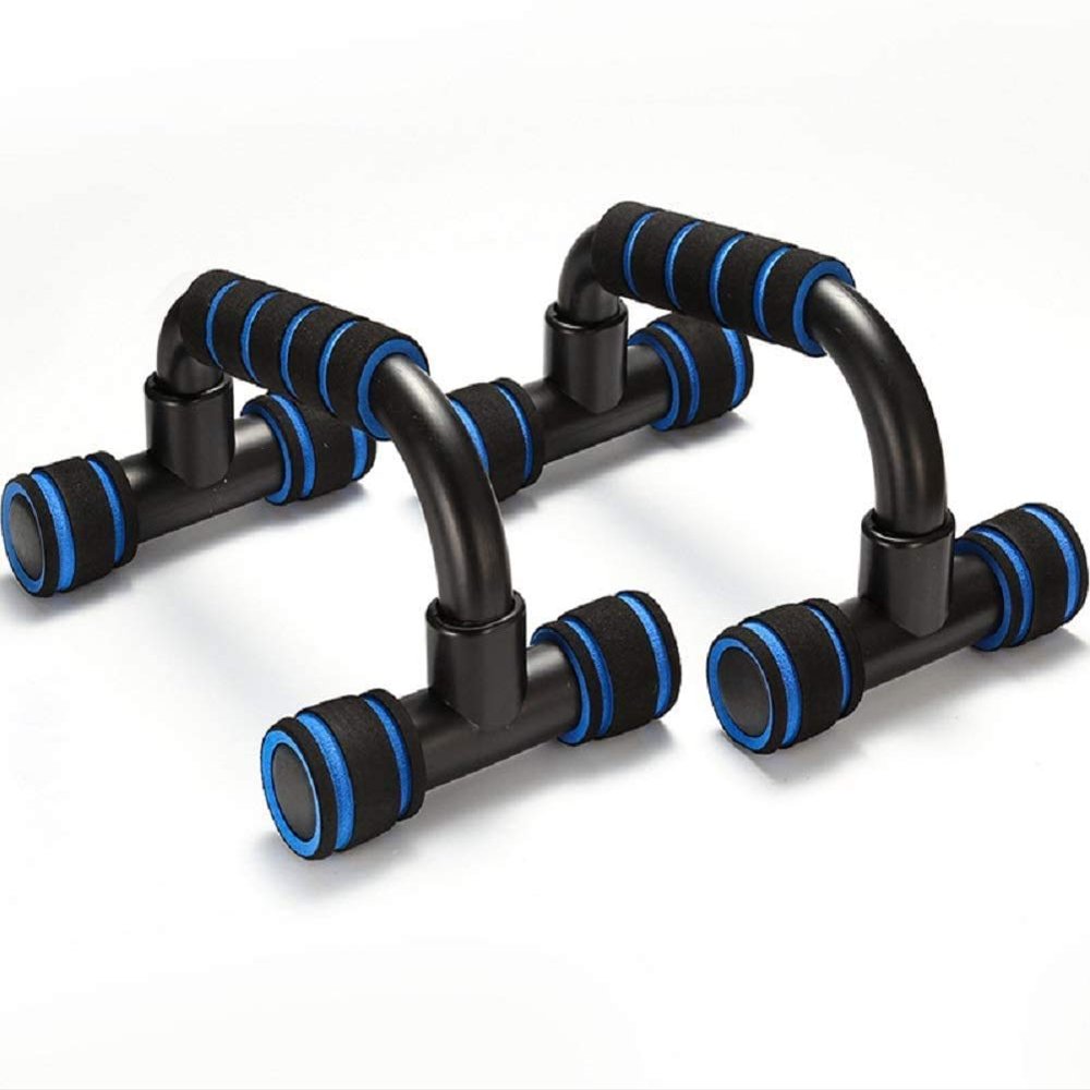 cozy heart 1 Pair Portable Pushup Stands Sport Gym Exercise Training Chest Bar Sponge Hand Grip Trainer for Body Building Fitness (Black)