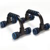 cozy heart 1 Pair Portable Pushup Stands Sport Gym Exercise Training Chest Bar Sponge Hand Grip Trainer for Body Building Fitness (Black) view 1