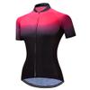 Xinzechen Women Summer Multicolor Short-Sleeve Cycling Jerseys Top Gradual Red Size XL view 1